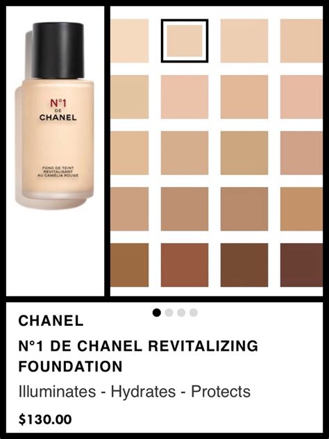 is chanel no 1 foundation water based|chanel vitalumiere foundation color chart.